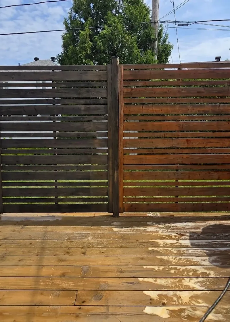 Terrasse en bois — avant les travaux
